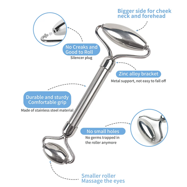 Revitalizing Steel Facial Roller