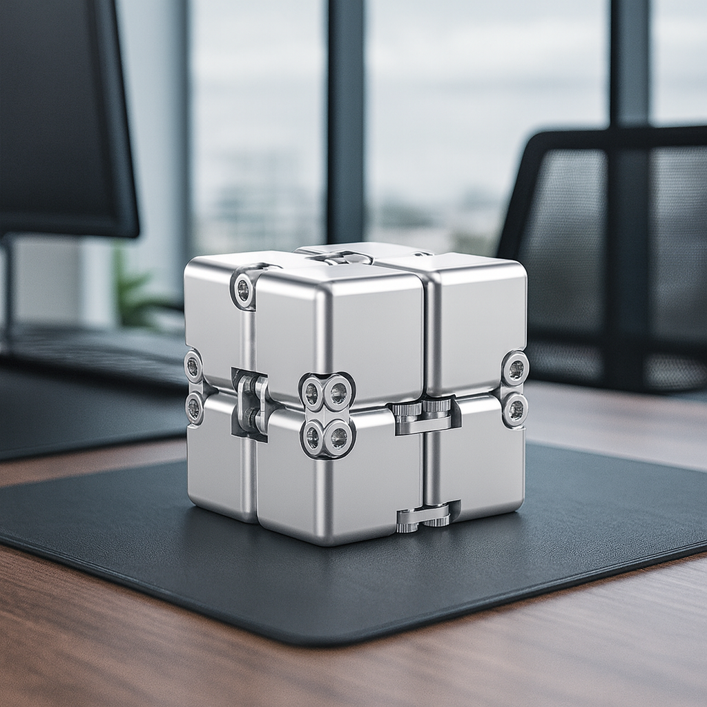 Plonique™ Metal Desk Cube for Focus & Flow