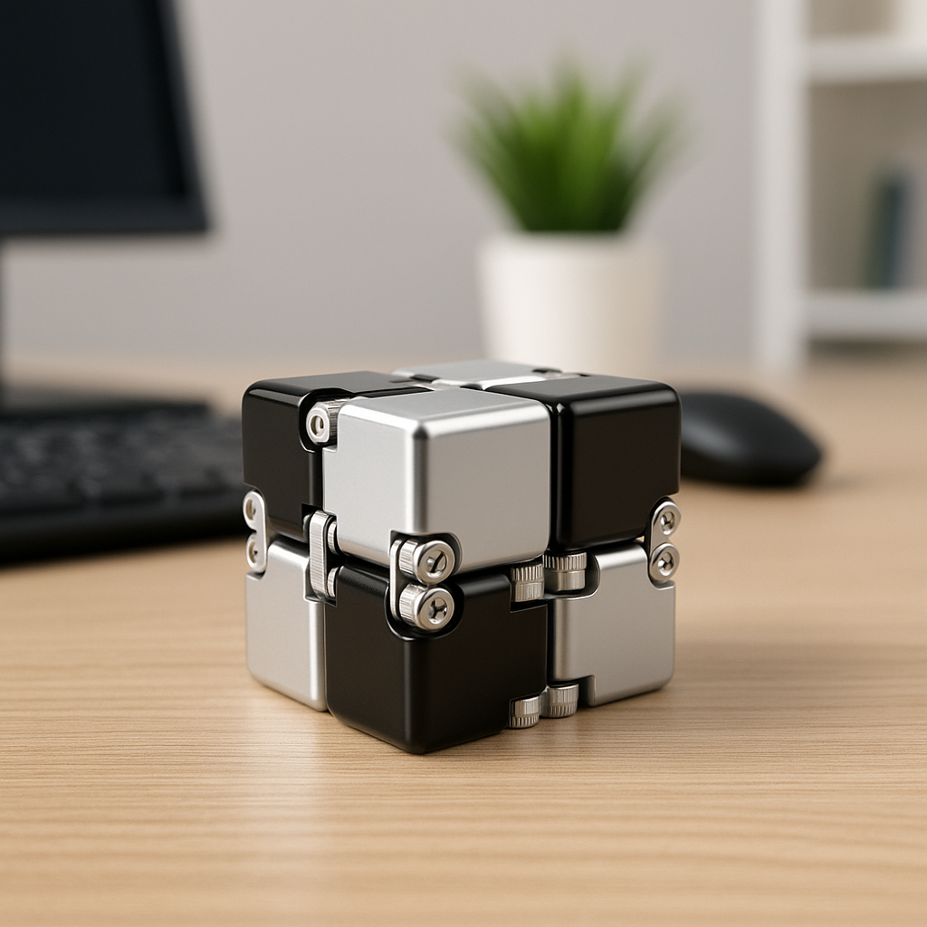 Plonique™ Metal Desk Cube for Focus & Flow