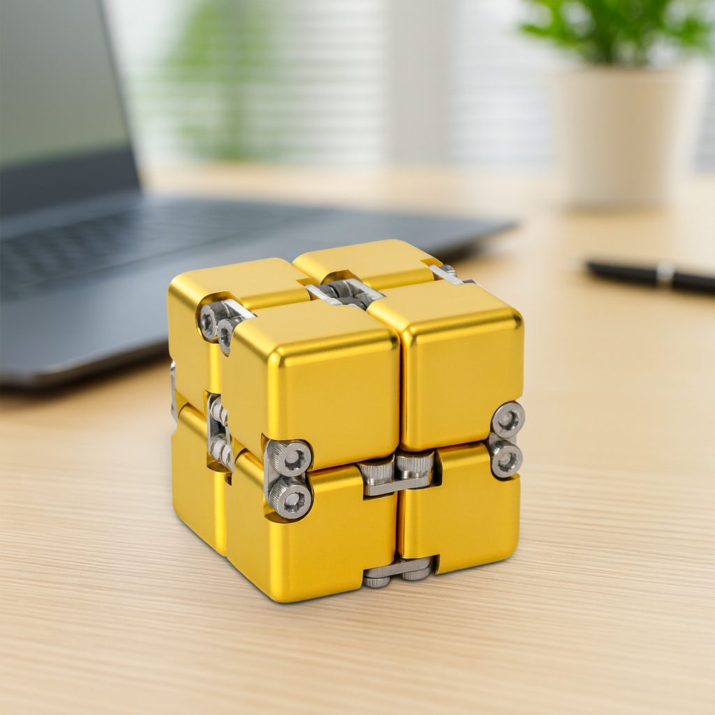 Plonique™ Metal Desk Cube for Focus & Flow